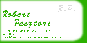robert pasztori business card